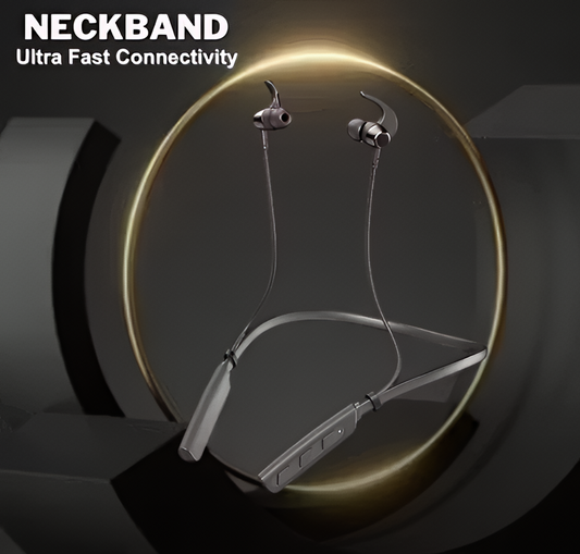 HellBeat bluetooth neckband, 10 mm driver, 10 meter range, all smart phone compatibility, in black colour