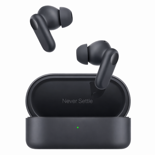 One Pluss Buds 2r True Wireless in Ear Earbuds with Mic, 12.4mm Drivers, Playback:Upto 38hr case,4-Mic Design, IP55 Rating