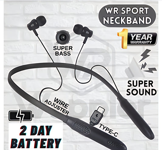 BT SPORTS Bluetooth Earphones Wireless Neckband | BT Sport Headset with Mic | 15H Playtime, Adjustable Fit, High Bass & Durable Braided Cable