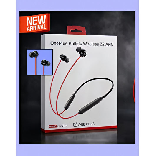Z2 ANC Neckband Bullets-oneplus new- FAST CHARGING 3 Days Backup,High Quality Sound,Pure Bass bluetooth neckband wireless headphone earbuds true wireless tws NECKBAND ∥ RED Colour
