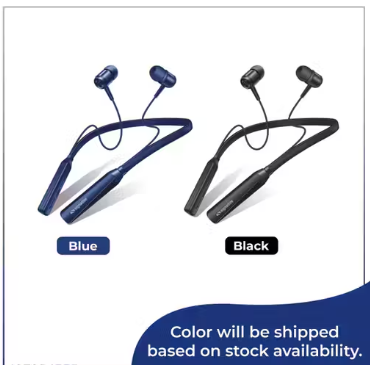 Signatize Wireless in-Ear Neckband Bluetooth Earphones with 10mm Drivers, Rich Music Experience, Above 20 Hours Playtime, Type C Fast Charging, Neckband Earphones with Voice Assistant-Black