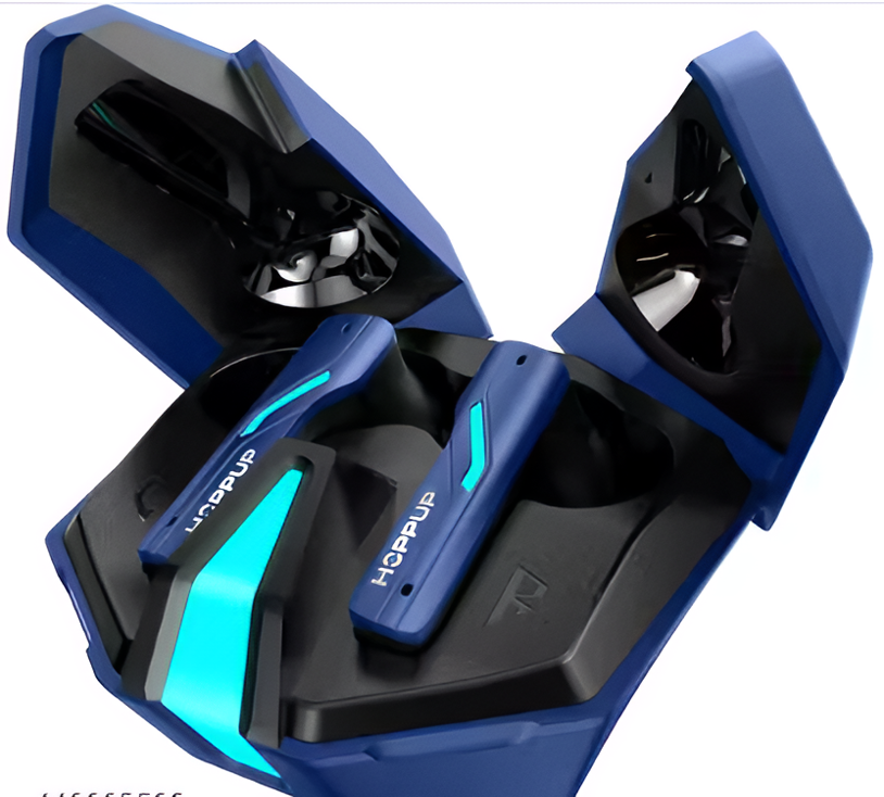 Hoppup Xo6 Gaming Earbuds with 35MS Low Latency, RGB LED, 13MM DRIVERS & 50H PlayTime Bluetooth (Cobalt Blue, True Wireless)