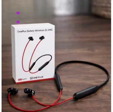 Z2 ANC Neckband Bullets-oneplus new- FAST CHARGING 3 Days Backup,High Quality Sound,Pure Bass bluetooth neckband wireless headphone earbuds true wireless tws NECKBAND ∥ RED Colour