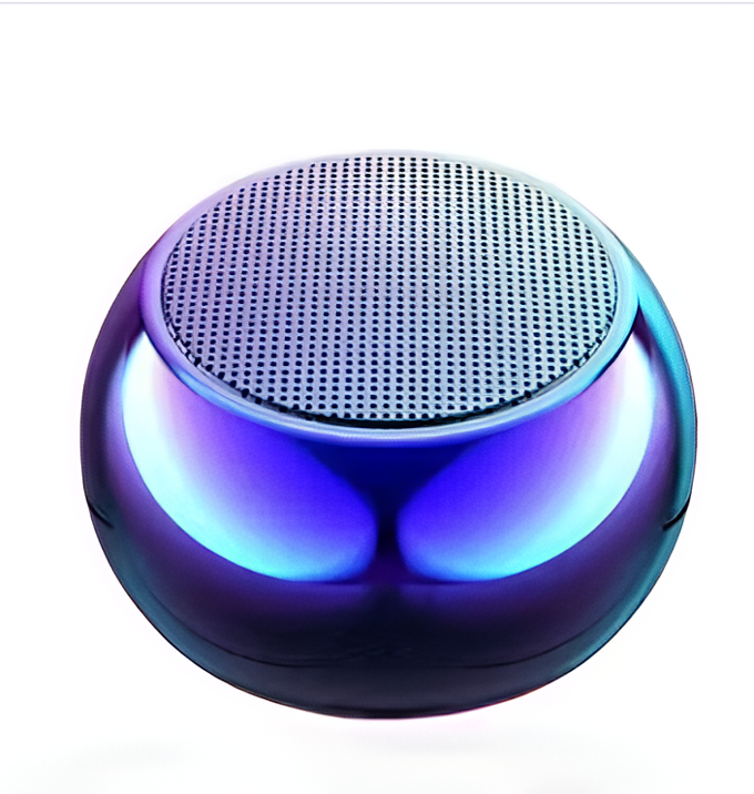 Ultra Mini Wireless Bluetooth Speaker with Heavy Metal Electroplating Round Speaker  Wireless Button Controlled, Long Lasting Battery & Quick Charge Pack of 1 (Multicolor) bluetooth speakr, best bluetooth speaker, , base Bluetooth speaker