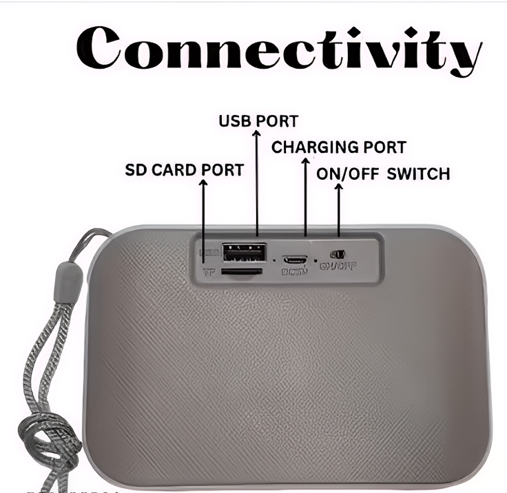 Wireless Portable Bluetooth Speaker with RGB Lights & 6H Playtime – Stereo Sound & Fast Charging