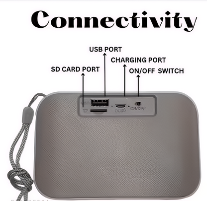 Wireless Portable Bluetooth Speaker with RGB Lights & 6H Playtime – Stereo Sound & Fast Charging